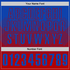 Custom Thunder Blue Red 3D Gradient Square Shape Performance Polo Shirt