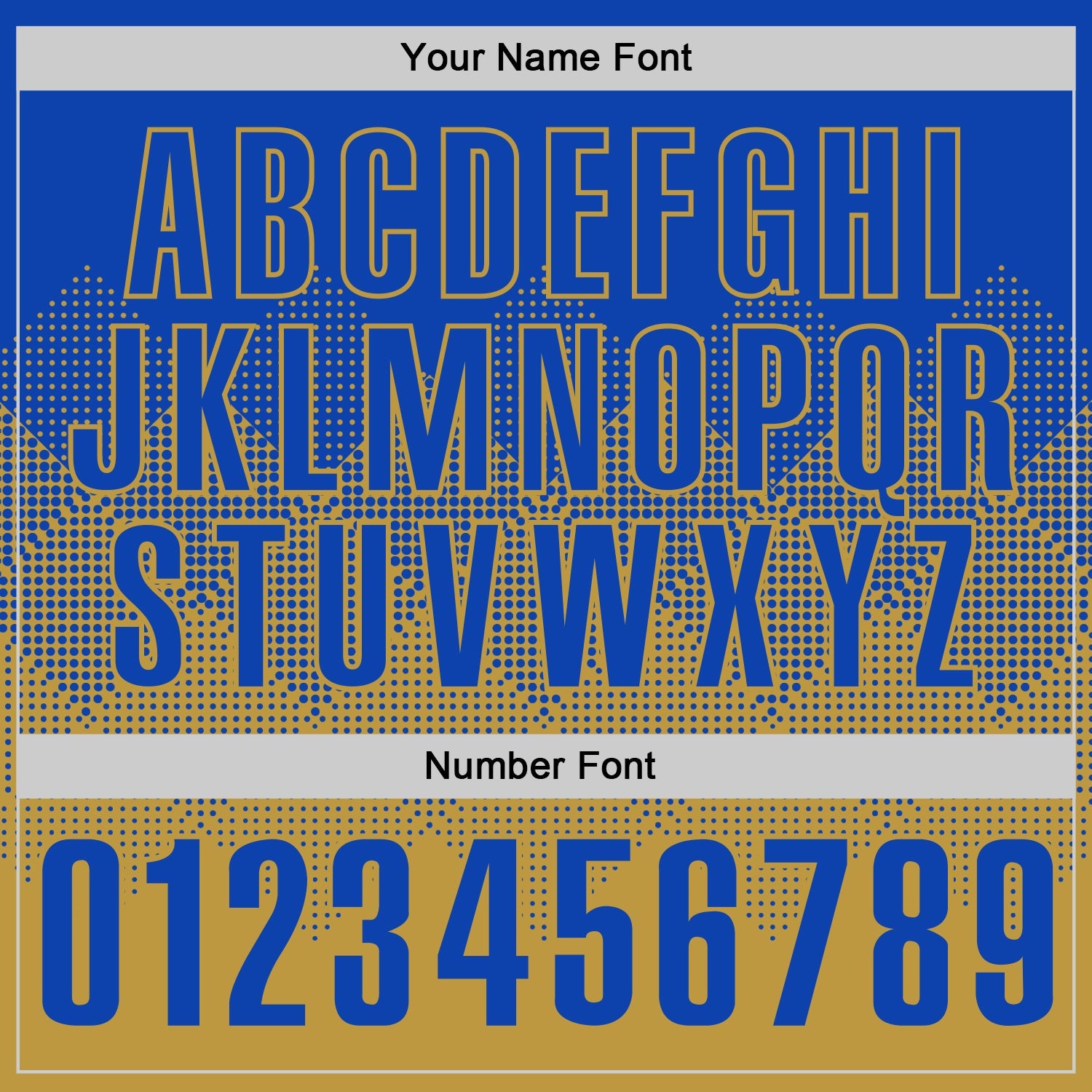 Custom Thunder Blue Old Gold 3D Gradient Square Shape Performance Polo Shirt