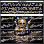 Custom Black Vegas Gold-Navy 3D Leopard Print Metal Skull Bowling Performance Polo Shirt