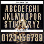 Custom Black Vegas Gold-Navy 3D Leopard Print Metal Skull Bowling Performance Polo Shirt