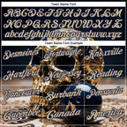 Custom Navy Vegas Gold 3D Metal Skull Bowling Performance Polo Shirt