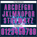 Custom Navy Deep Pink-Lakes Blue 3D American Flag Splash Lightning Skull Bowling Performance Polo Shirt