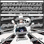 Custom Steel Gray White 3D Galaxy Leopard Print Skull Bowling Performance Polo Shirt