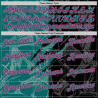 Custom Graffiti Pattern Teal Black-Pink 3D Scratch Performance Polo Shirt