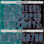 Custom Graffiti Pattern Teal Black-Pink 3D Scratch Performance Polo Shirt