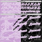 Custom Graffiti Pattern Light Purple Black-White 3D Scratch Performance Polo Shirt