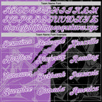 Custom Graffiti Pattern Medium Purple Black-White 3D Scratch Performance Polo Shirt
