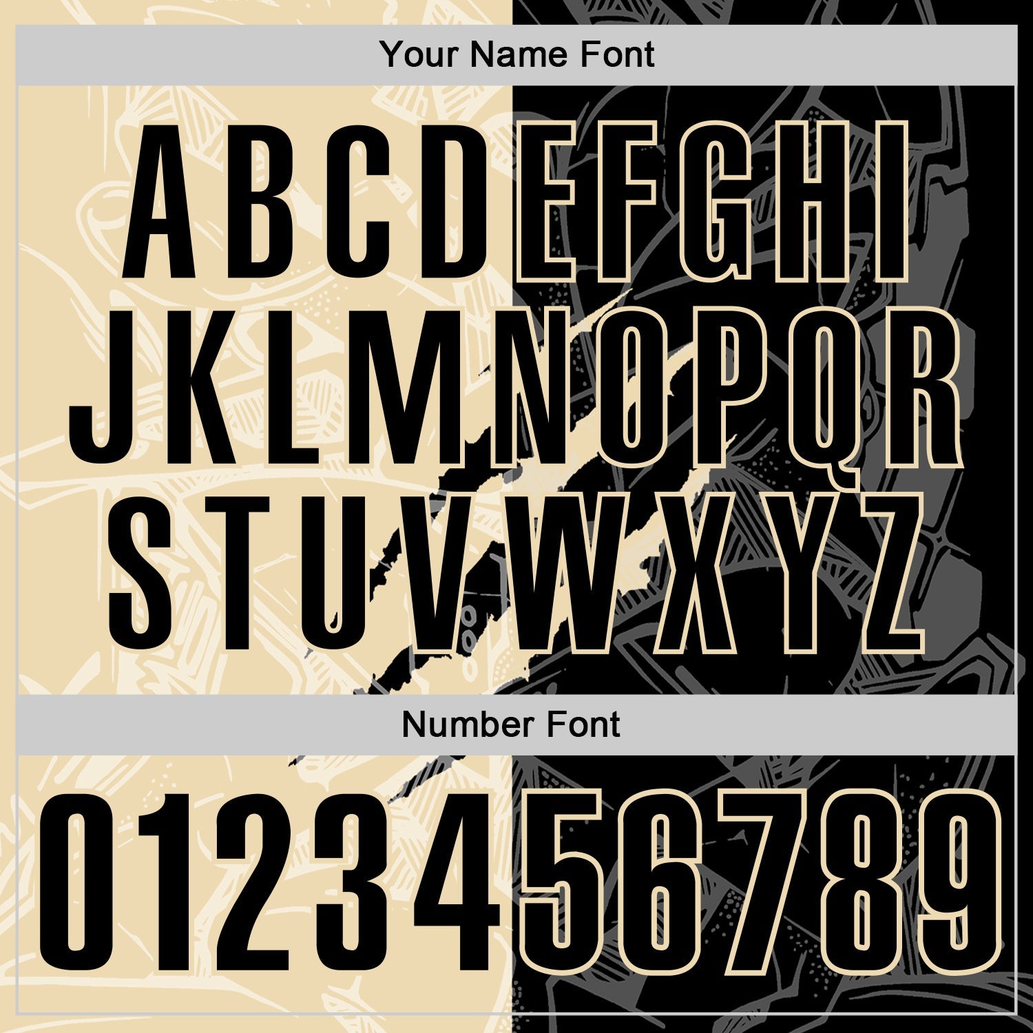 Custom Graffiti Pattern Black-Cream 3D Scratch Performance Polo Shirt