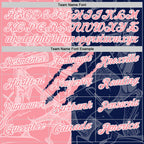 Custom Graffiti Pattern Medium Pink Navy-White 3D Scratch Performance Polo Shirt