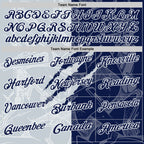 Custom Graffiti Pattern Navy Silver-White 3D Scratch Performance Polo Shirt