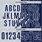 Custom Graffiti Pattern Navy Silver-White 3D Scratch Performance Polo Shirt