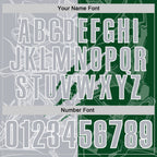 Custom Graffiti Pattern Gray Green-White 3D Scratch Performance Polo Shirt