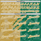 Custom Graffiti Pattern Old Gold Kelly Green-White 3D Scratch Performance Polo Shirt