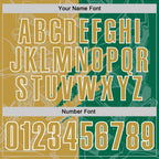 Custom Graffiti Pattern Old Gold Kelly Green-White 3D Scratch Performance Polo Shirt