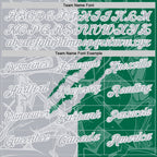 Custom Graffiti Pattern Gray Kelly Green-White 3D Scratch Performance Polo Shirt