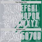 Custom Graffiti Pattern Gray Kelly Green-White 3D Scratch Performance Polo Shirt