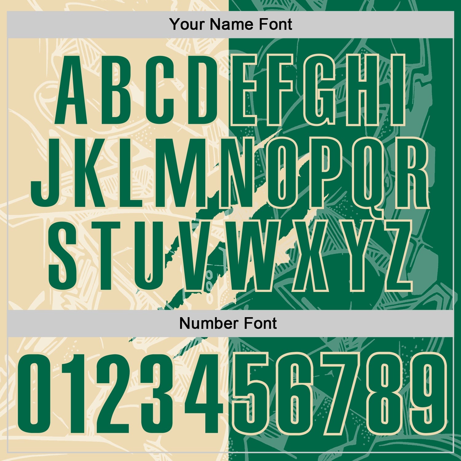 Custom Graffiti Pattern Kelly Green-Cream 3D Scratch Performance Polo Shirt