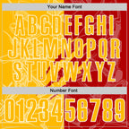 Custom Graffiti Pattern Gold Red-White 3D Scratch Performance Polo Shirt