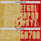 Custom Graffiti Pattern Old Gold Red-White 3D Scratch Performance Polo Shirt