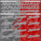 Custom Graffiti Pattern Steel Gray Red-White 3D Scratch Performance Polo Shirt