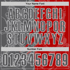 Custom Graffiti Pattern Steel Gray Red-White 3D Scratch Performance Polo Shirt