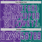 Custom Graffiti Pattern Purple Teal-White 3D Scratch Performance Polo Shirt