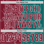 Custom Graffiti Pattern Crimson Teal-White 3D Scratch Performance Polo Shirt