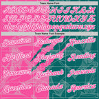 Custom Graffiti Pattern Pink Teal-White 3D Scratch Performance Polo Shirt