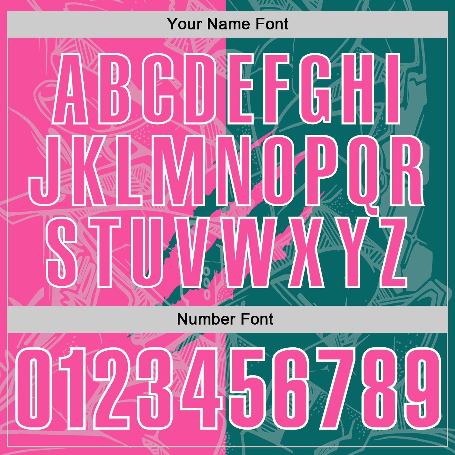 Custom Graffiti Pattern Pink Teal-White 3D Scratch Performance Polo Shirt