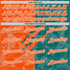 Custom Graffiti Pattern Orange Teal-White 3D Scratch Performance Polo Shirt