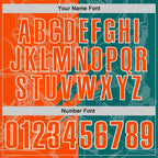 Custom Graffiti Pattern Orange Teal-White 3D Scratch Performance Polo Shirt