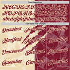 Custom Graffiti Pattern Crimson-Cream 3D Scratch Performance Polo Shirt