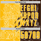 Custom Graffiti Pattern Gold Brown-White 3D Scratch Performance Polo Shirt