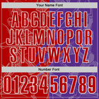 Custom Graffiti Pattern Red Purple-White 3D Scratch Performance Polo Shirt