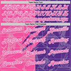 Custom Graffiti Pattern Pink Purple-White 3D Scratch Performance Polo Shirt