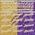 Custom Graffiti Pattern Old Gold Purple-White 3D Scratch Performance Polo Shirt