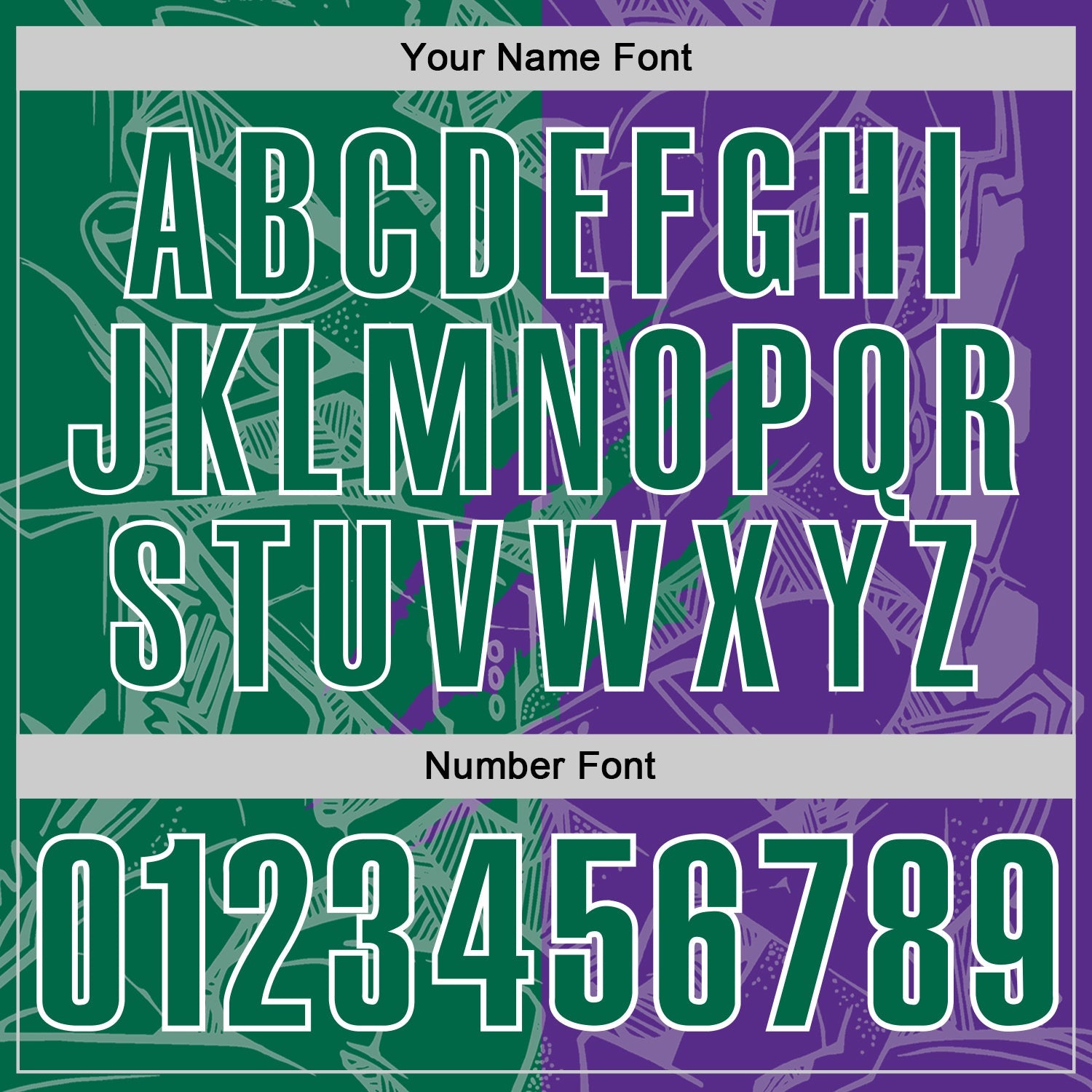 Custom Graffiti Pattern Kelly Green Purple-White 3D Scratch Performance Polo Shirt