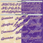 Custom Graffiti Pattern Purple-Cream 3D Scratch Performance Polo Shirt