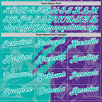 Custom Graffiti Pattern Aqua Purple-White 3D Scratch Performance Polo Shirt