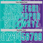 Custom Graffiti Pattern Aqua Purple-White 3D Scratch Performance Polo Shirt