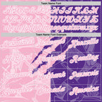 Custom Graffiti Pattern Light Pink Purple-White 3D Scratch Performance Polo Shirt