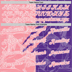 Custom Graffiti Pattern Medium Pink Purple-White 3D Scratch Performance Polo Shirt