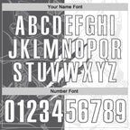 Custom Graffiti Pattern White-Steel Gray 3D Scratch Performance Polo Shirt