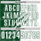 Custom Graffiti Pattern White-Green 3D Scratch Performance Polo Shirt