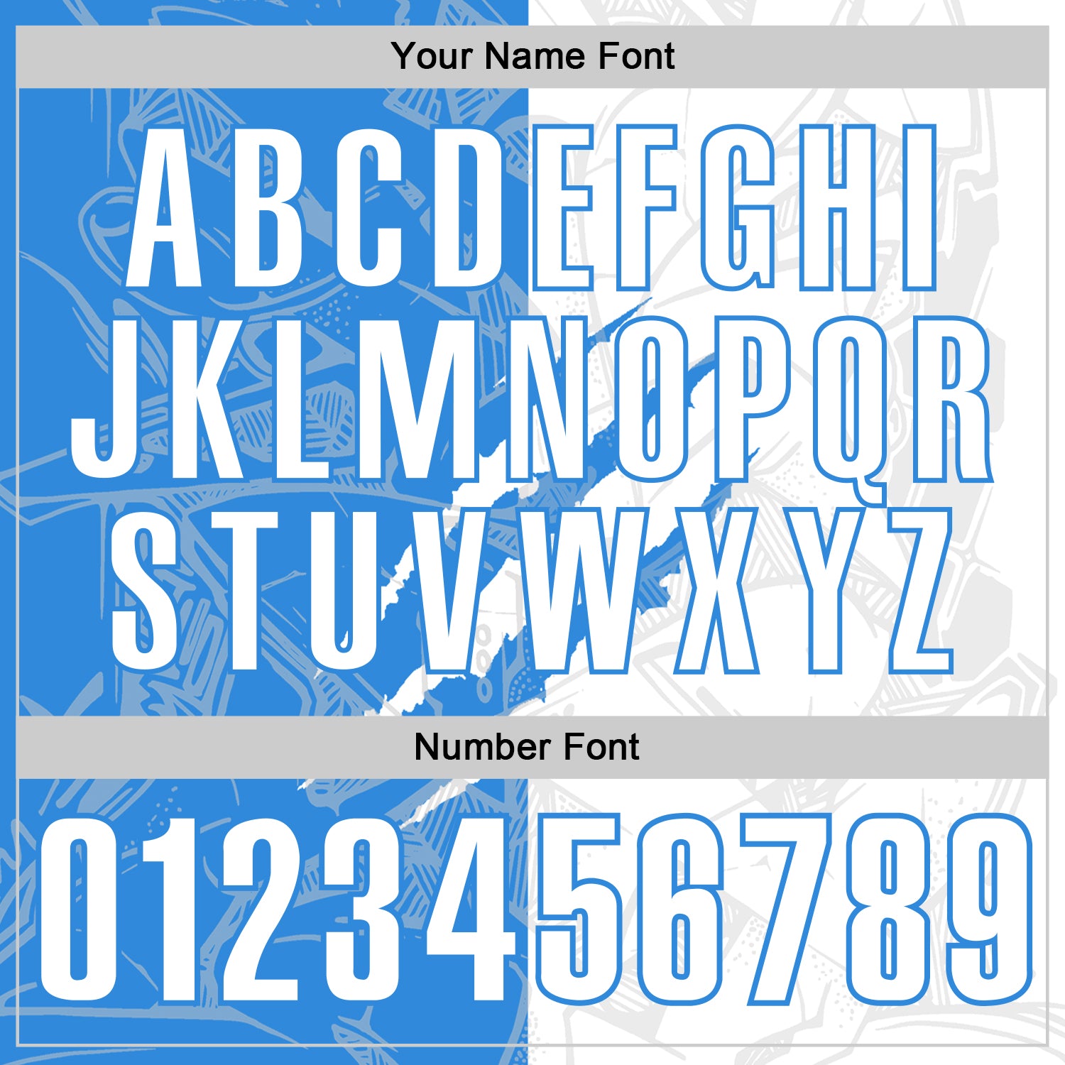 Custom Graffiti Pattern White-Powder Blue 3D Scratch Performance Polo Shirt