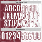 Custom Graffiti Pattern White-Burgundy 3D Scratch Performance Polo Shirt