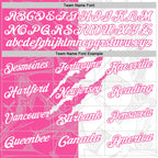 Custom Graffiti Pattern White-Pink 3D Scratch Performance Polo Shirt