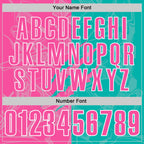 Custom Graffiti Pattern Pink Aqua-White 3D Scratch Performance Polo Shirt