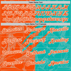 Custom Graffiti Pattern Orange Aqua-White 3D Scratch Performance Polo Shirt