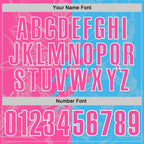 Custom Graffiti Pattern Pink Sky Blue-White 3D Scratch Performance Polo Shirt